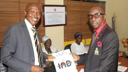 (L-r): Dele Balogun, executive secretary, Lagos State Films and Video Censors Board (LSFVCB) with Biodun Onayele, director general of LASRAB in Lagos on Tuesday.